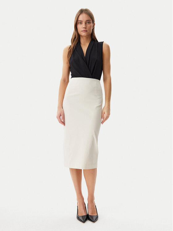 Guess Guess Spódnica ołówkowa W5GD93 WGMR2 Beżowy Slim Fit