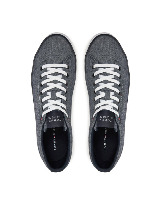 Tommy Hilfiger Tommy Hilfiger Tenisówki Th Hi Vulc Low Core Chambray FM0FM05389 Niebieski