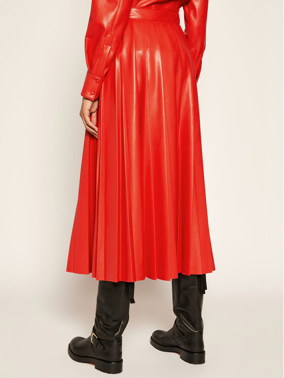 MSGM Lederrock 2941MDD29P 207652 Rot Regular Fit | Modivo.de