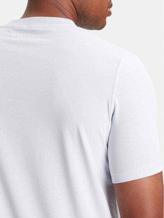 KARL LAGERFELD KARL LAGERFELD Marškinėliai 755750 553221 Balta Regular Fit