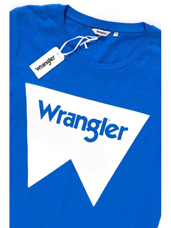 Wrangler Wrangler T-Shirt FESTIVAL TEE Niebieski Regular Fit