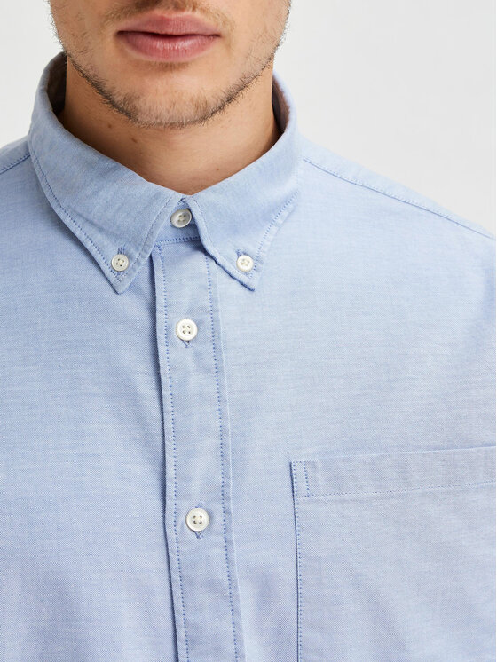 Selected Homme Selected Homme Cămașă Rick 16077359 Albastru celest Regular Fit