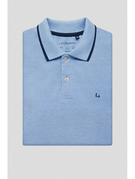 Lancerto Lancerto Polo Borin PO073125000011 Niebieski Regular Fit