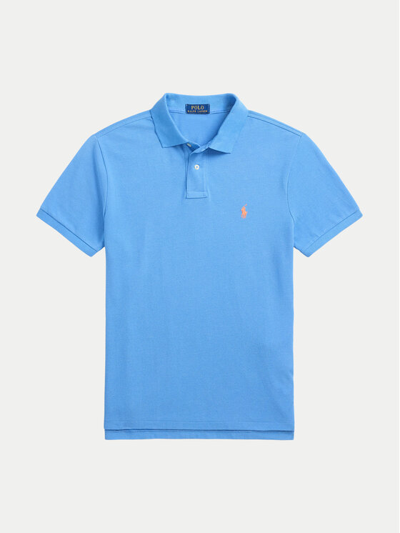 Polo Ralph Lauren Polo Ralph Lauren Polo marškinėliai 710680784406 Mėlyna Custom Slim Fit