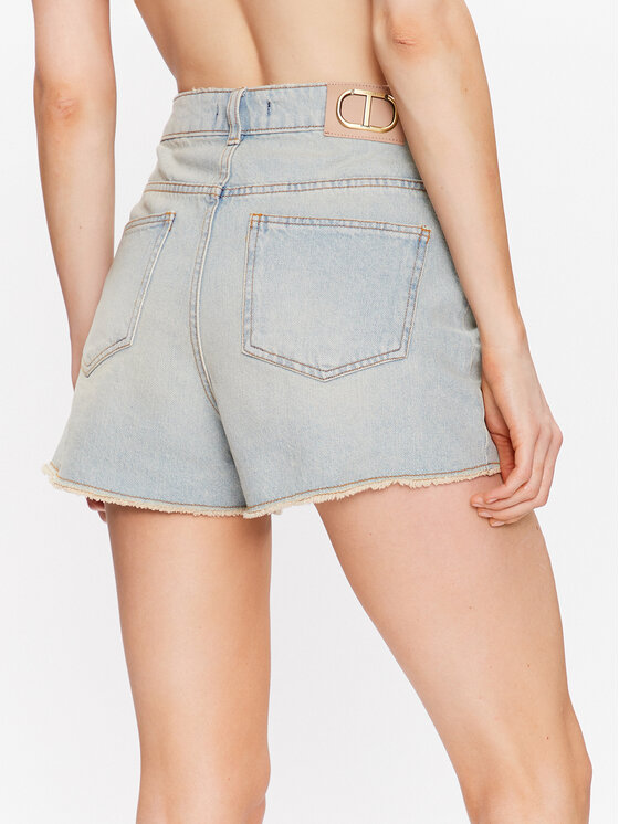 TWINSET TWINSET Džínsové šortky 231TT2413 Modrá Regular Fit