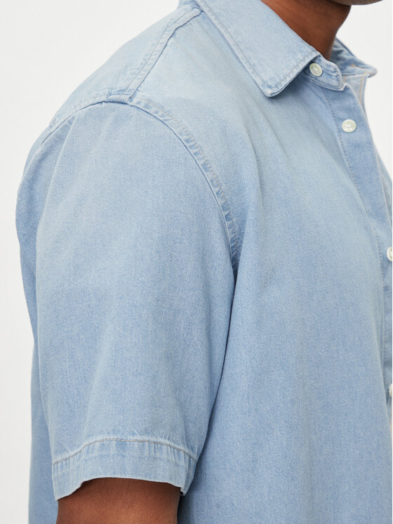 Wrangler Wrangler camicia di jeans 112350184 Blu Regular Fit