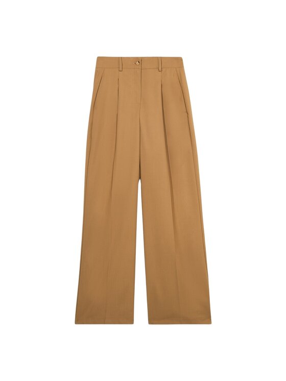 Oltre Oltre Spodnie materiałowe P084R008717N025 Écru Baggy Fit