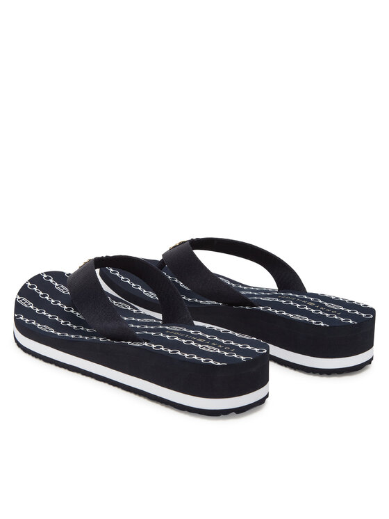 Tommy Hilfiger Tommy Hilfiger Varbavahesandaalid Im Th Chainprint Midwedge Sandal FW0FW08527 Tumesinine