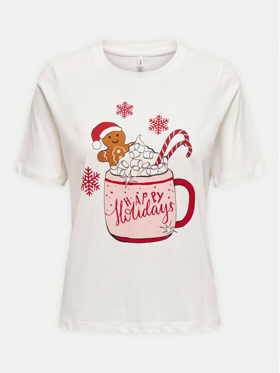 ONLY ONLY Marškinėliai Rosie 15332339 Balta Regular Fit