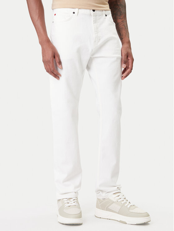 HUGO HUGO Džínsy 50556632 Biela Regular Fit