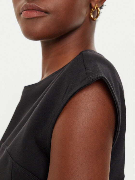 United Colors Of Benetton United Colors Of Benetton Coctailkleid 47CKDV0A2 Schwarz Regular Fit