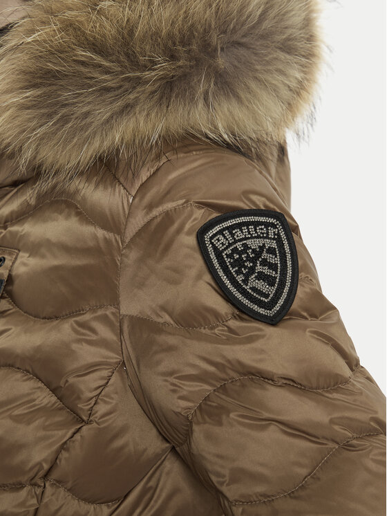 Blauer Blauer Kurtka puchowa 24WBLDC03048 Brązowy Regular Fit