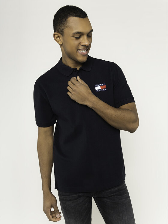 tommy jeans badge polo