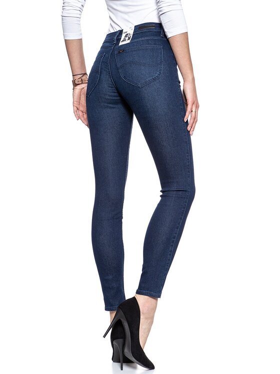 Lee Lee Jeansy SCARLETT HIGH Niebieski Skinny Fit