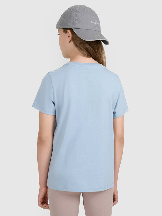 4F 4F T-Shirt BASIC+ Niebieski jasny Oversize