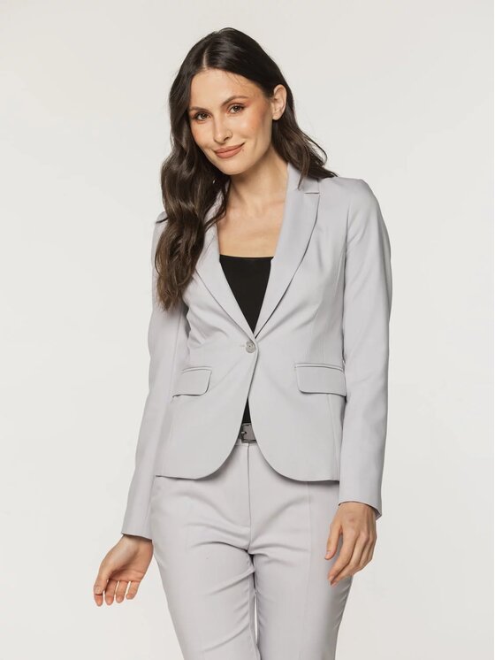 Willsoor Willsoor Marynarka 67980 Szary Slim Fit