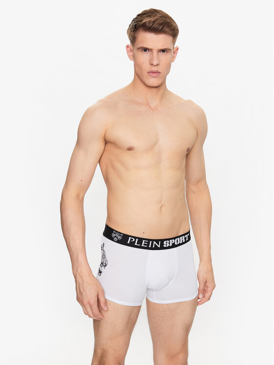 Plein Sport Plein Sport Boxershorts Tiger SACC MUY0354 SJY001N Weiß