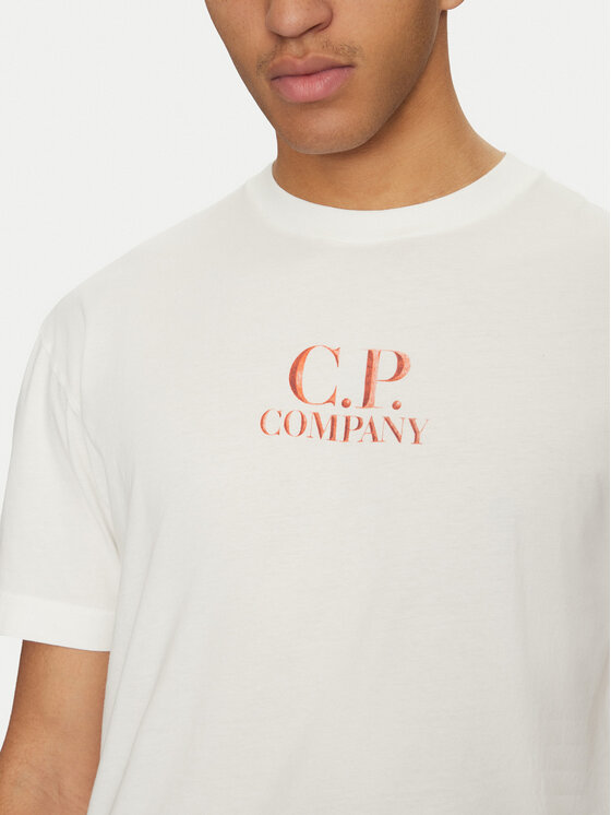 C.P. Company C.P. Company T-krekls 18CMTS141A005100W Balts Regular Fit