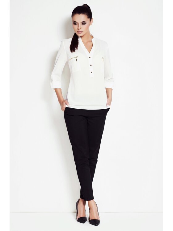 Awama Awama Camicia A051 Écru Basic Fit