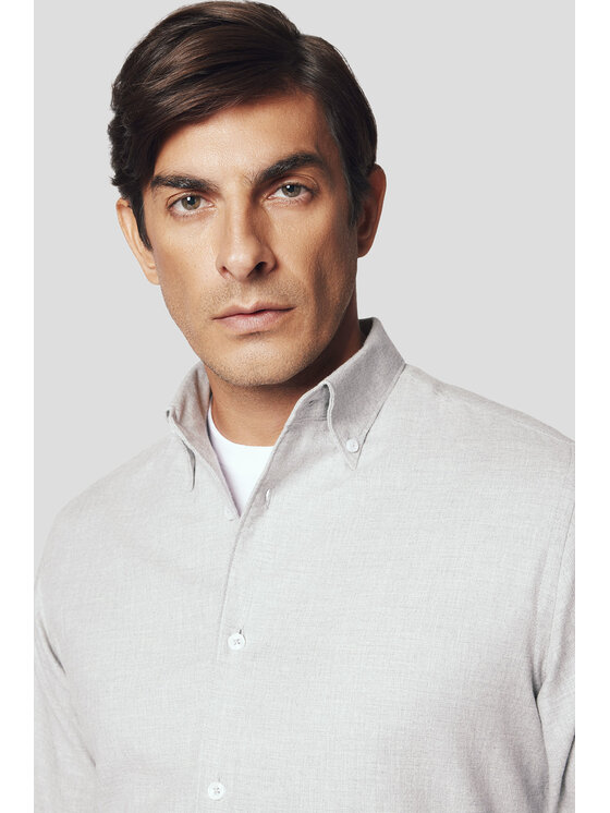 Lancerto Lancerto Koszula Marte KO073224000011 Szary Slim Fit