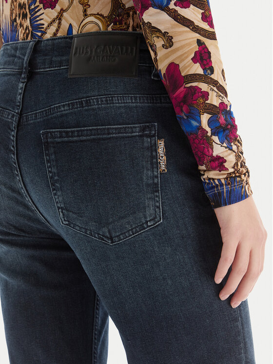 Just Cavalli Just Cavalli Jeans hlače 79PAB5L1 CDWAD Mornarsko modra Slim Fit