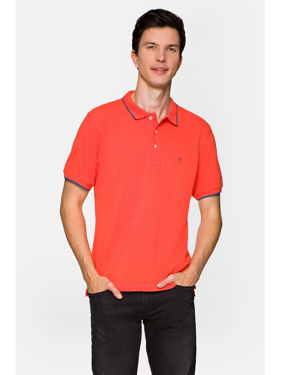 Lancerto Lancerto Polo Dominic Pomarańczowy Regular Fit