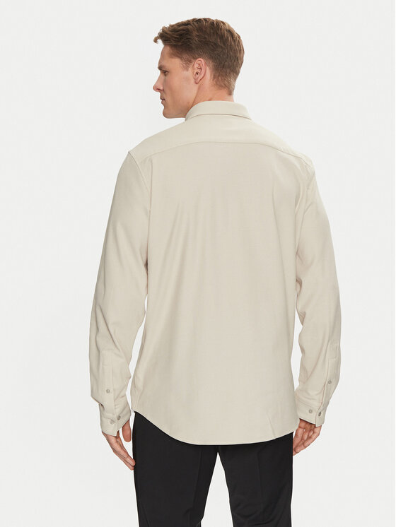 Calvin Klein Calvin Klein Košeľa Pique Jersey Shirt K10K113311 Béžová Regular Fit