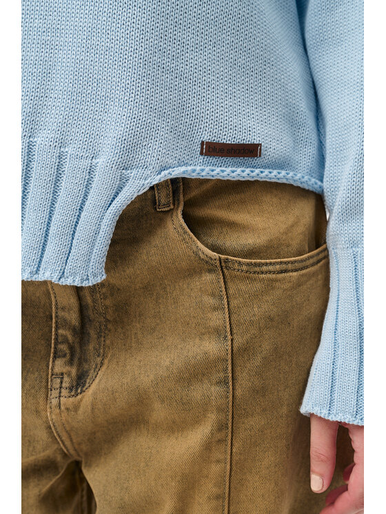 blue shadow blue shadow Sweter Bocq Niebieski Regular Fit