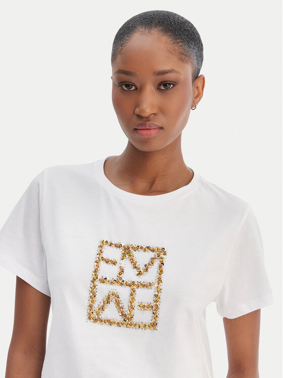 Marella Marella Тишърт Emme by Marella Tema 2615971031 Бял Regular Fit