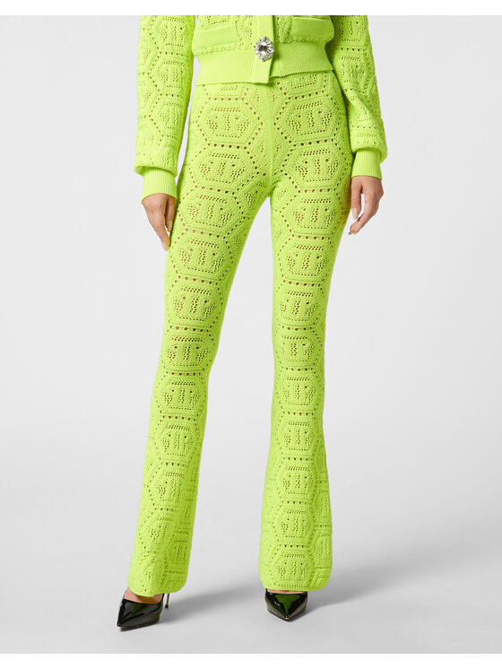 PHILIPP PLEIN PHILIPP PLEIN Spodnie dzianinowe 2385 Żółty