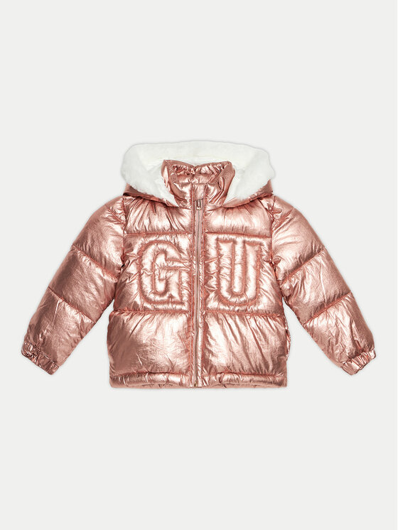 Guess Μπουφάν πουπουλένιο K4BL05 WEYO0 Ροζ Regular Fit