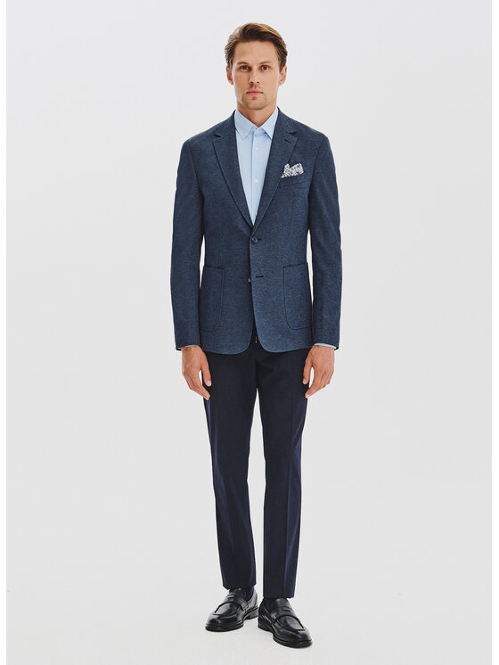 Pako Lorente Pako Lorente Marynarka P25WF-3X-014 Granatowy Slim Fit