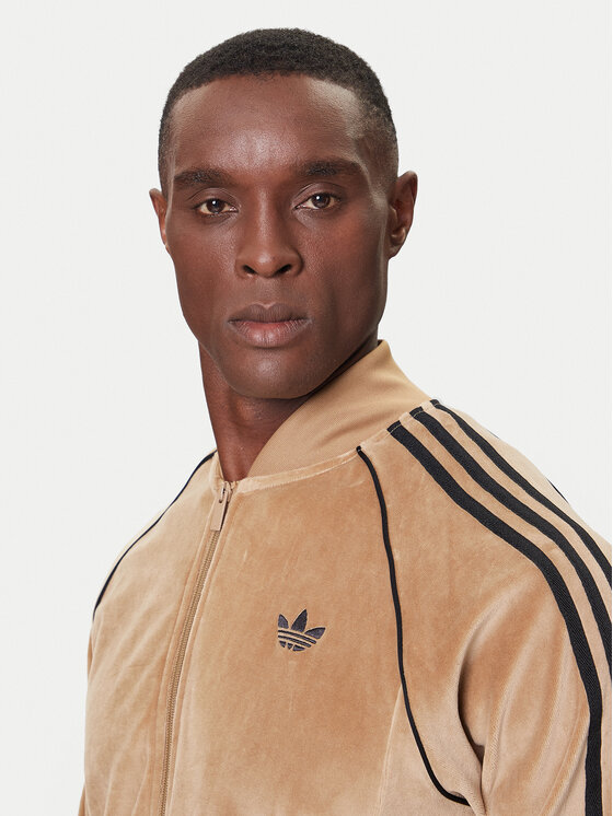 adidas adidas Džemperis SST adicolor Velour JX1561 Smėlio Loose Fit