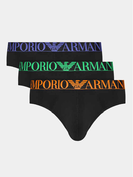Emporio Armani Underwear Set 3 perechi de slipuri 111734 4R726 29821 Negru