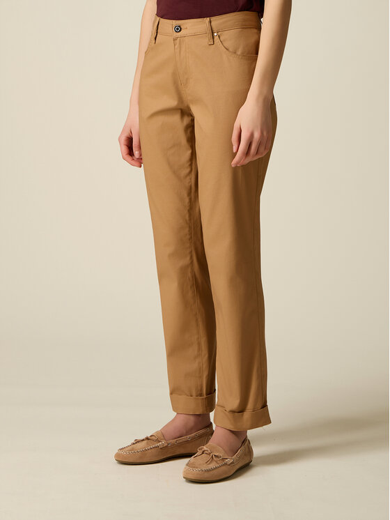 Oltre Oltre Pantaloni di tessuto P740R008874N022 Marrone Regular Fit
