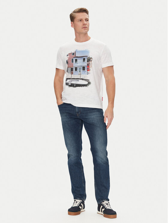 JOOP! Jeans JOOP! Jeans Majica 15 JJJ-29Albin 30045721 Bela Modern Fit