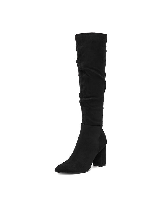 DeeZee DeeZee Kozačky SQ856-2-BLACK SU Černá