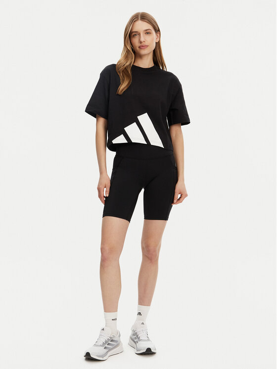 adidas adidas Tricou Essentials Big Logo Boyfriend JG8736 Negru Loose Fit