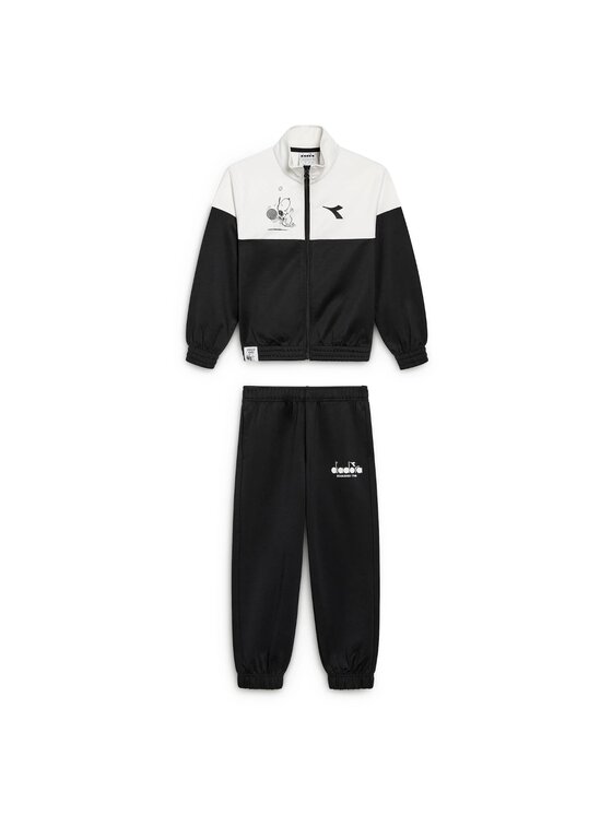 Diadora Diadora Komplet dresowy DIADORA JU. TRACKSUIT FZ PEANUTS Czarny Regular Fit