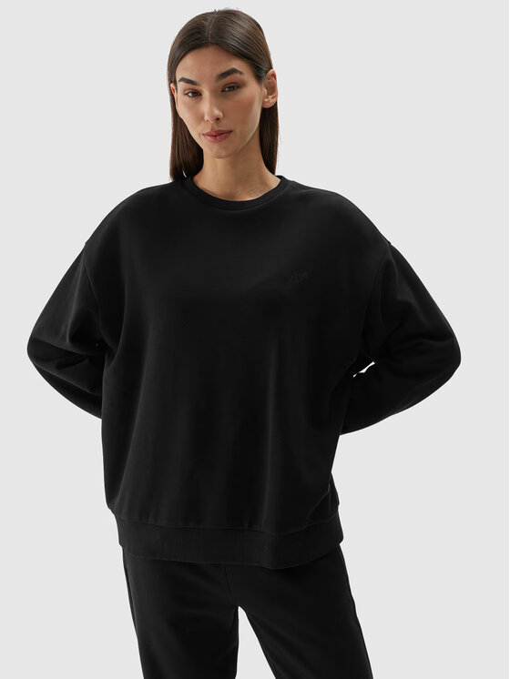 4F 4F Bluza 4FWAW24TSWSU1313 Czarny Regular Fit