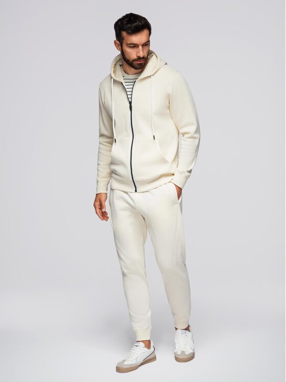 Ombre Ombre Komplet dresowy Z119 Écru Regular Fit