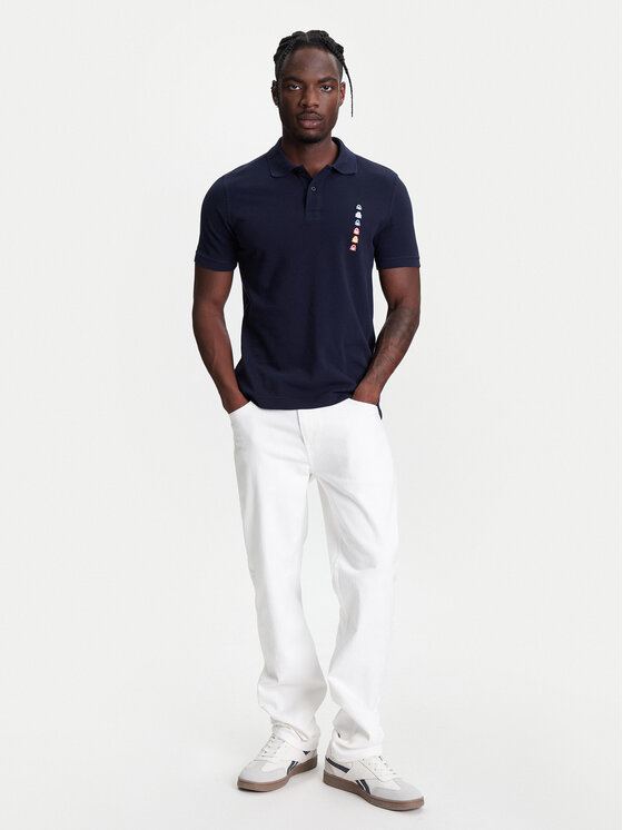United Colors Of Benetton United Colors Of Benetton Polo 3089U302J Granatowy Regular Fit