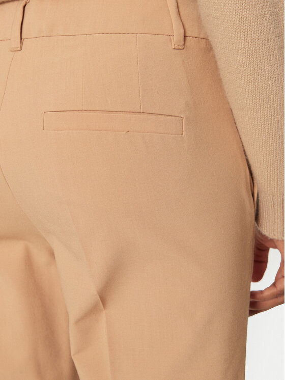 Marella Marella Spodnie materiałowe Gerona 2423136052 Brązowy Straight Fit