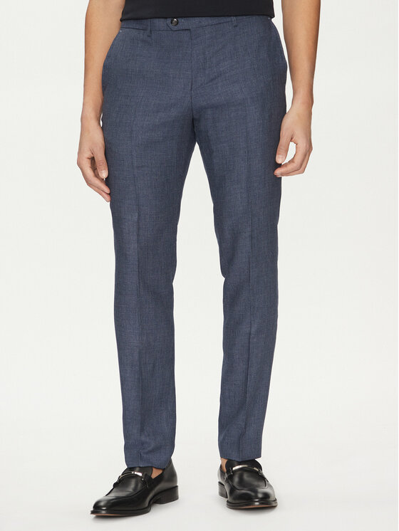 BOSS BOSS Garnitur C-Huge-Peak-252 50540764 Granatowy Slim Fit