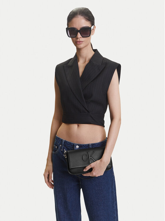 Calvin Klein Jeans Calvin Klein Jeans Käekott Sculpted Flap Shoulder Pouch LV04K3148G Must