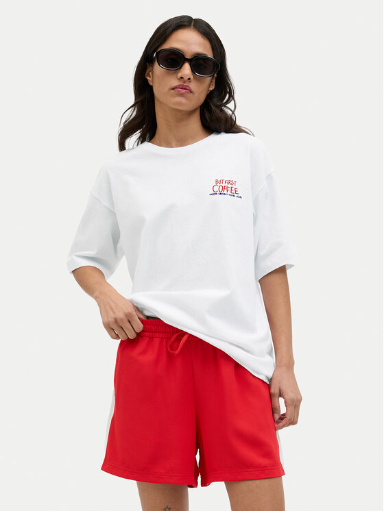 JJXX Tričko Nina 12273776 Biela Loose Fit