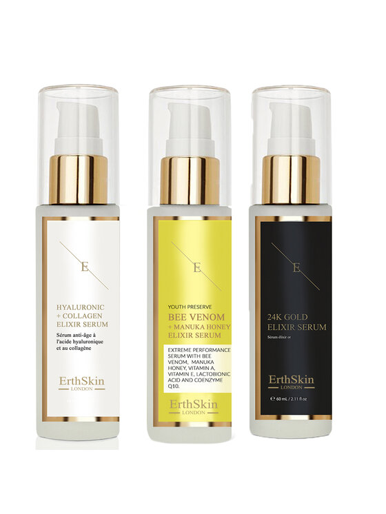Erthskin London Erthskin London Jad Pszczeli + Serum Eliksir Miodu Manuka + Serum Kolagenowe + ELIKSIR PRZECIWZMARSZCZKOWY SERUM Serum