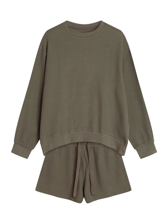 Esotiq Esotiq Komplet sportowy 42413 Zielony Loose Fit