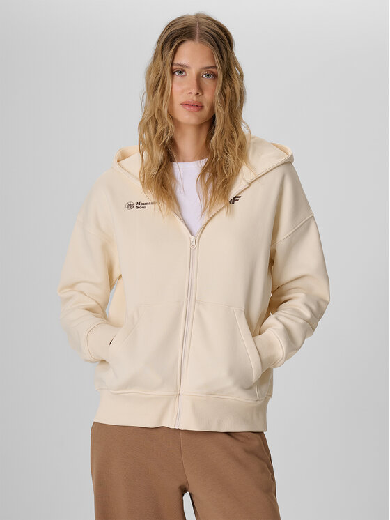 4F 4F Bluza OUTLAND Biały Relaxed Fit