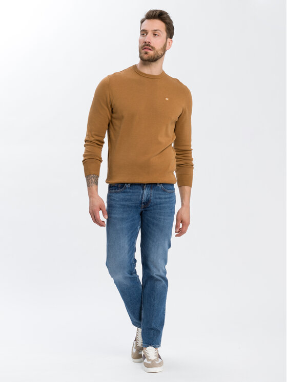 Cross Jeans Cross Jeans Sweter 34156-026 Beżowy Regular Fit